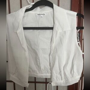 Reformation 100% linen tie top